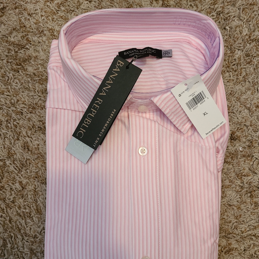 Banana Republic Performance Knit Dress Shirt. NWT.